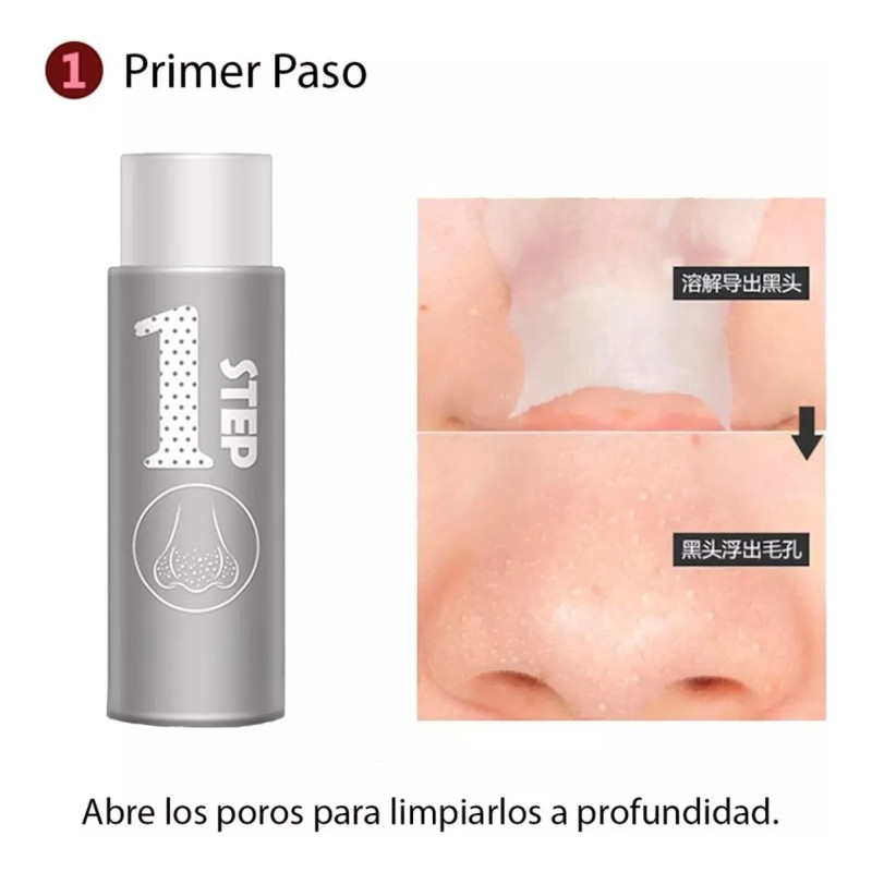 Tratamiento Puntos Negros Espinilla Nariz Granos 3 Pasos F