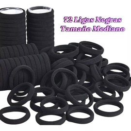 72 Piezas Ligas para Peinar el Cabello, Donas para Cabello Altamente Elásticas Lazos del Pelo para Coleta, Bandas de Goma de Pelo Algodón sin Costuras,Ligas Para Cabello, ligas para el cabello mujer, Donas para Cabello ,Pelo para Coleta.
