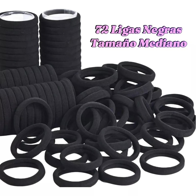 72 Piezas Ligas para Peinar el Cabello, Donas para Cabello