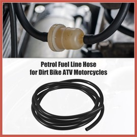 ACROPIX 0.31''x79'' 8mm x 2m Tubing Carburetor Fuel Vent Line Universal Gas Line Petrol Hose Tube for ATV Dirt Bike Go Kart Moped Pocket Bike Scooter Black Car Parts