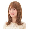 AQUADOLL Wg337DBR Wig, Medium, External Hall, Long, Full Wig, Blonde,
