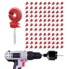 100PCS Electric Fence Insulator - Electric Fence Insulators for Wooden Post, Screw-in Insulator Fence, Electric Fence Wire Insulators, Agricultural Fencing Accessories