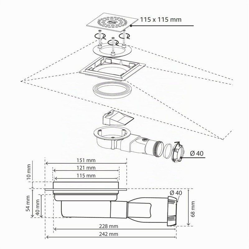 Wirquin 30723970 - Piletta a chaper venisio compatta e membrana