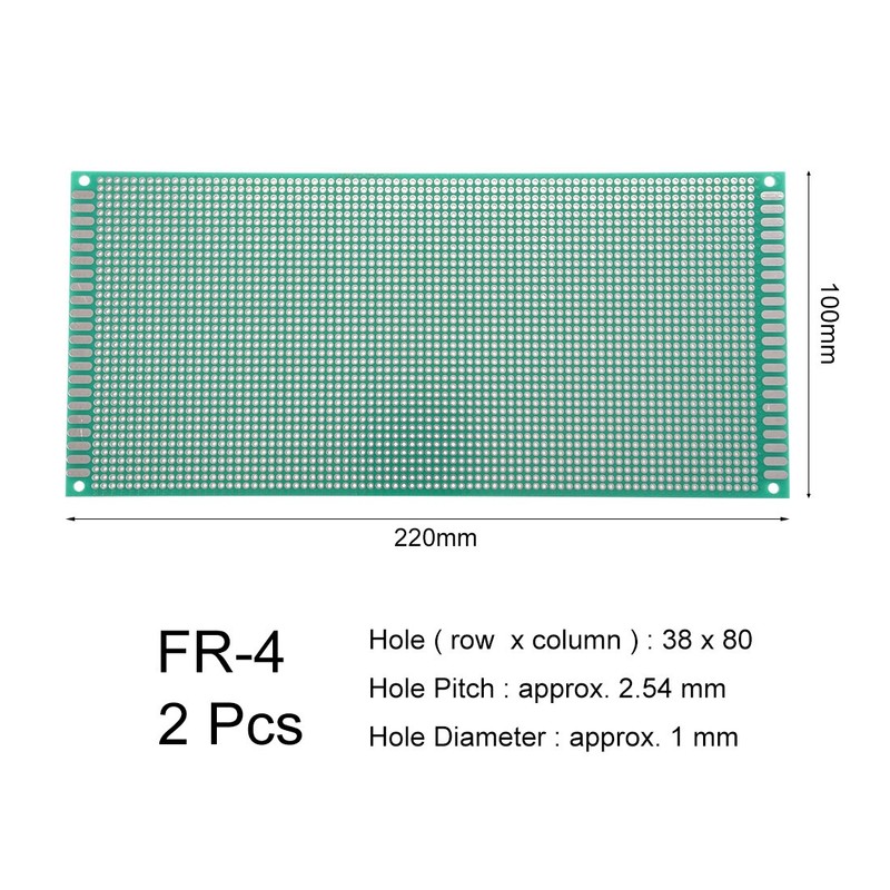 Sourcingmap 10x22cm Single Sided Universal Printed Circuit Board for DIY