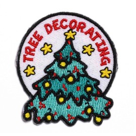 Unbranded Christmas Tree Decorating Applique iron on Patch Holidays Ornaments 3302