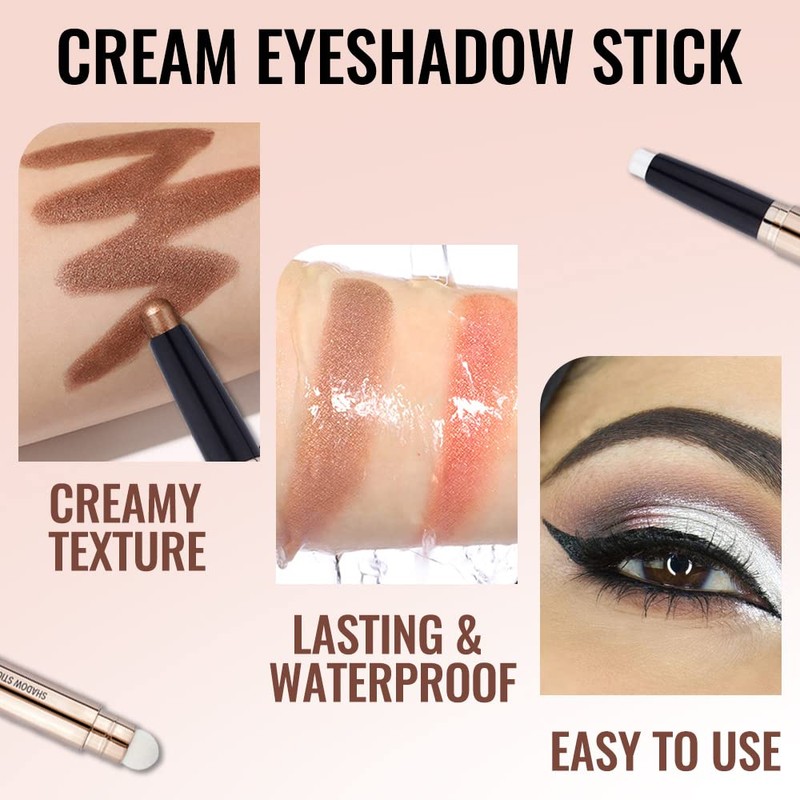 Erinde Shimmer Eyeshadow Stick, Single Eyeshadow, Light Gold Glitter Eyeshadow