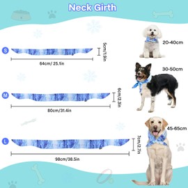 Cooling Collar for Dogs, Dog Collar Cooling, Dog Neckerchiefs, Cooling Neckerchief for Dogs, Cooling Collar Bandana, Breathable Heat Dissipation Bandana, Dog, Suitable for Cooling Dogs in Summer