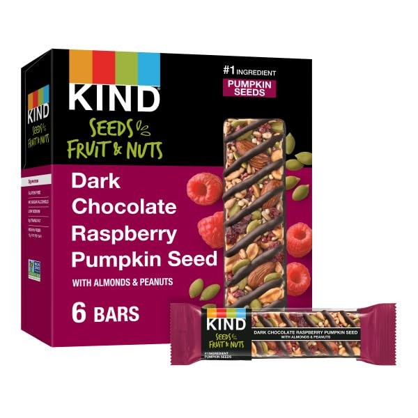 KIND Seeds Fruit & Nuts Snack Bar, Dark Chocolate Raspberry
