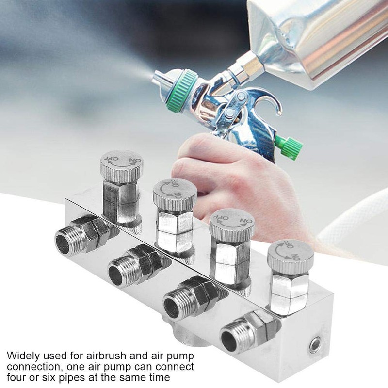 Airbrush Air Hose Quick Release Coupler, Multi-function Adjustable Aluminium Air