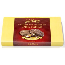 Hall's Chocolate Covered Pretzels, 1 Pound (Dark Chocolate)