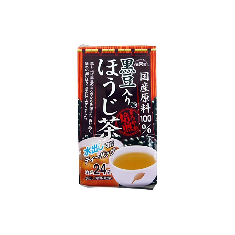 Kenjakan Hojicha with Black Beans Made in Japan, 24 Ps,