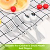 15Pcs Kids Silverware Set,Fork Spoon and Cutter Set,Toddler Utensils Set,410