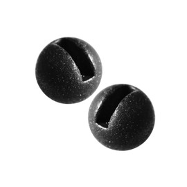 Temorah 35 Colors 2.0-6.4mm Slotted Tungsten Beads for Fly Tying (Matte Black, 2.8mm(7/64'') 50PCS)