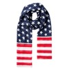 American Flag Scarf for Women Patriotic Flag Scarf Silk Feeling