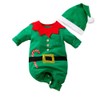 My First Christmas Baby Girl Boy Romper Newborn Clothes Long Sleeve Elf Jumpsuit + Hat Baby Outfits Set
