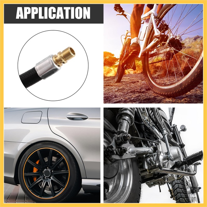 REPAIROCK 50cm 20" Flexible Air Tire Valve Extension Adaptor Motorcycle