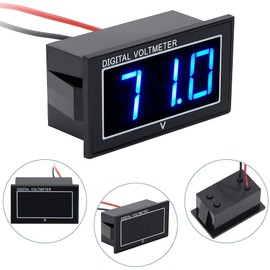 Waterproof Battery Monitor 12V 24V 36V 48V 60V 72V,Golf cart LED Digital Volt Meter Battery Meter Gauge Voltage Display DC5-130V Apply to Golf Cart Car EZGO Yamaha, Cars, Boats Voltage Monitor