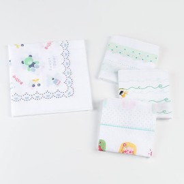 HOULIFE Kids Cotton Handkerchiefs, 100% Soft Handkerchieves Cartoon Printing Small Cute Hankies for Children Girls Boys 12PCS