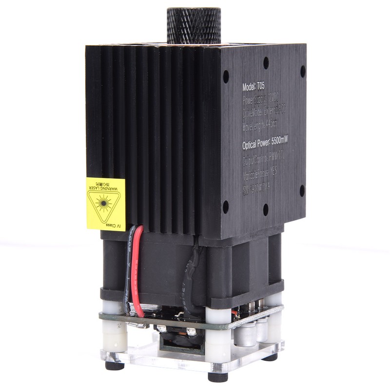 T05 5.5W Blue Laser Module TTl PWM Modulation Power Adapter