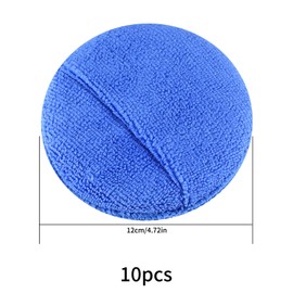wugongshan 10 Pcs Microfiber Wax Applicator Pads, Ultra-Soft Microfiber Wax Foam Applicators Pads, Car Auto Care Buffing Detail Polishing Foam Pads Applicators for Car Cleaning Fine Polishing
