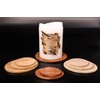NKlaus Dark Mango Wooden Plate oval 10x8cm presentier Plate Decoration