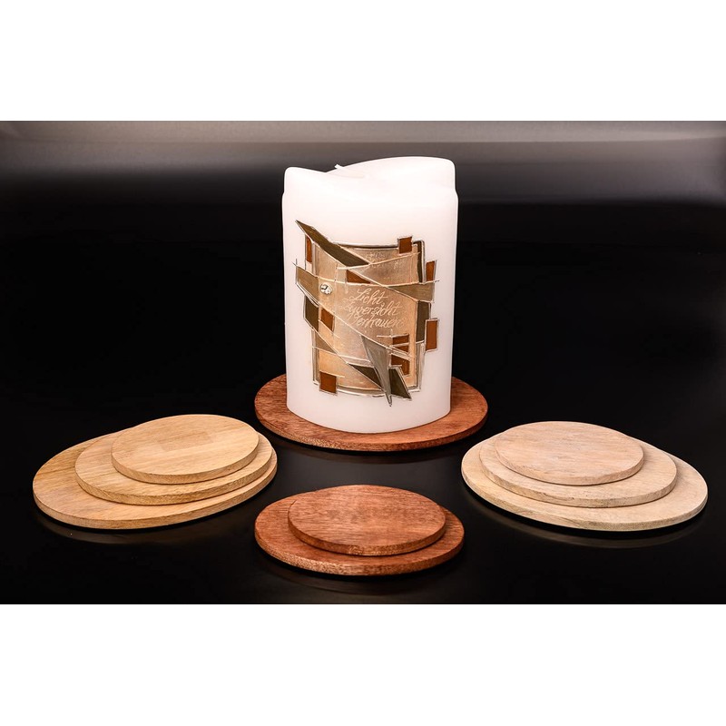 NKlaus Dark Mango Wooden Plate oval 10x8cm presentier Plate Decoration