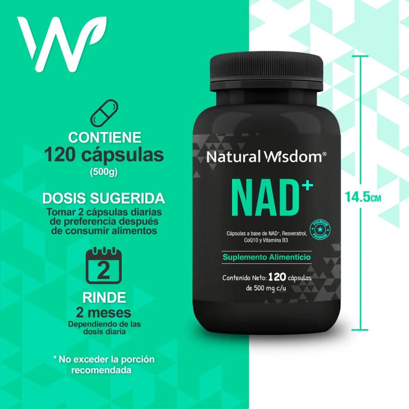 Nad+ Resveratrol Coq10 B3 Arándano | Mejora Memoria, Energía y