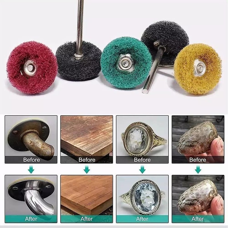80 Pieces Abrasive Wheels, 1" (25mm) Abrasive Buffing Polishing Wheels