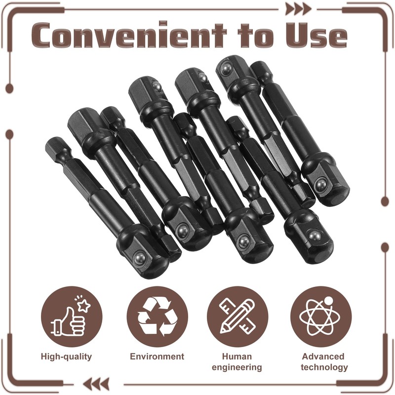 Afcabakila 25 Pcs Impact Adapter, 1/4 to 3/8 Impact Adapter