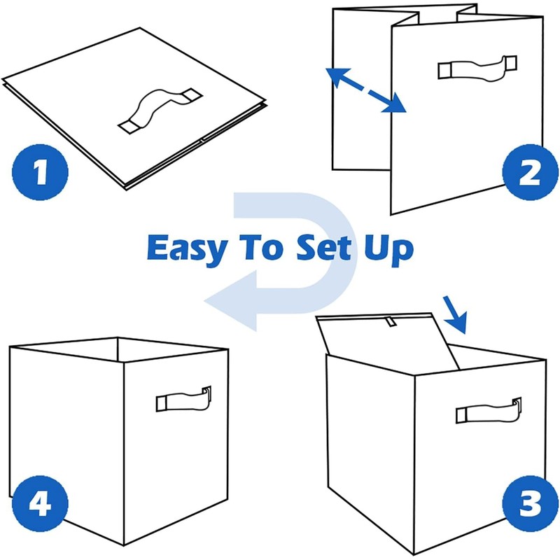 powerking Cube Storage Boxes, Foldable Fabric Storage Bins And Cloth