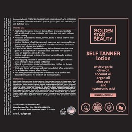 태닝 미트가 있는 셀프 태닝기 - 햇빛이 없는 로션 /히알루론산 & 오일 스트레이트 바디 브론저 포함 라이트 또는 미디엄 8.0 fl.oz u2026 Self-Tanner with Tanning Mitt - Sunless Lotion / Includes Hyaluronic Acid & Oil Straight Body Bronzer Light or Medium 8.0 fl. oz