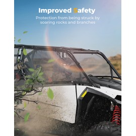 KEMIMOTO 2024/2025+ Window Mesh Net 4 Seater XP 1000 Side Soft Windshield Compatible with 2024/2025+ Polaris RZR XP 4 1000 Mesh Window Sun Shade Net UTV