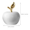 Alipis Ceramic Apple Ornament Statue Crafts Apple Desktop Ornament Small