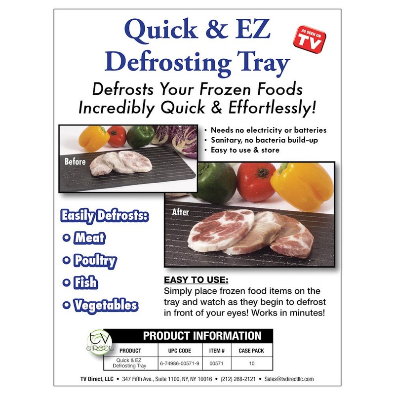 Qchef DFTBlack Quick & EZ Defrosting Tray