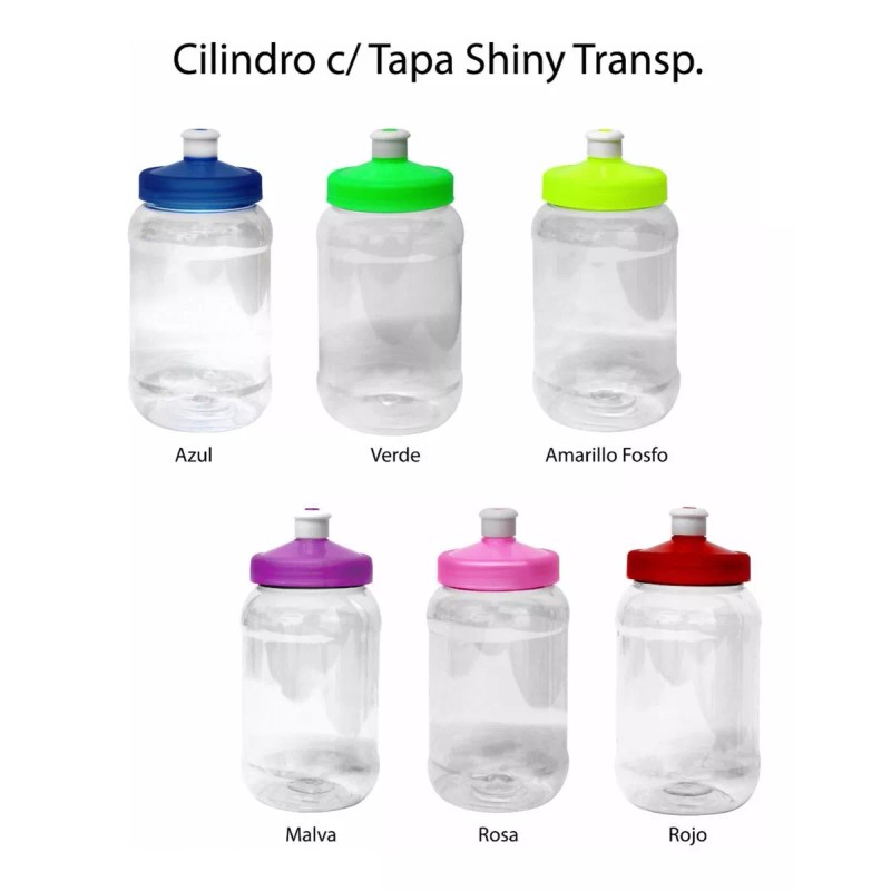 Dulcero Tarro Cilindro 50 Pzas Bolos Fiesta Transparente 1 L