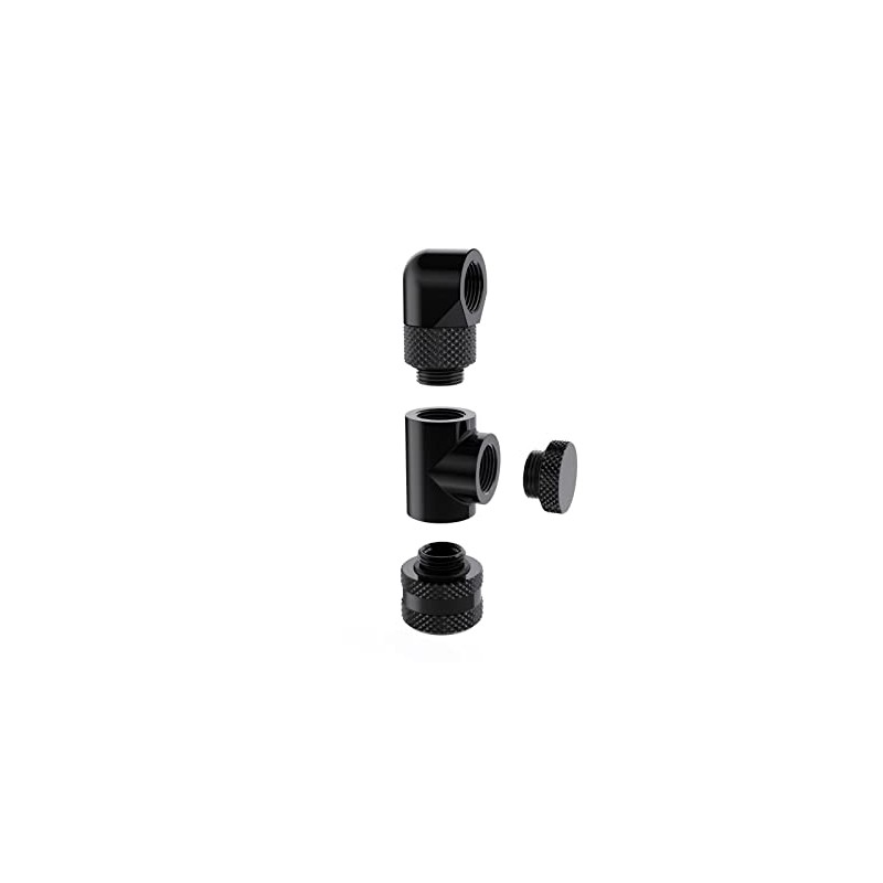 Bykski G 1/4in. Triple Female 90 Degree T Adapter Fitting