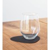 Lind DNA Nupo Glass Mats, Leather, Black, 11 x 0.2