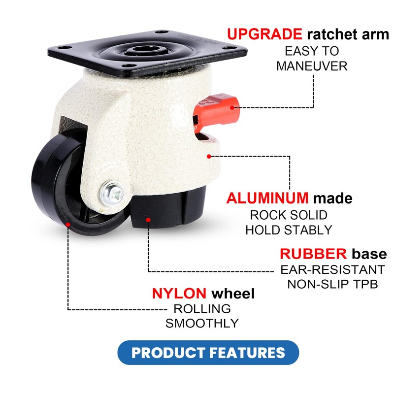 W B D WEIBIDA Leveling Casters Heavy Duty with Upgraded