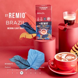 St Remio Coffee Nespresso Compatible Capsules BRAZIL 10pk 55g