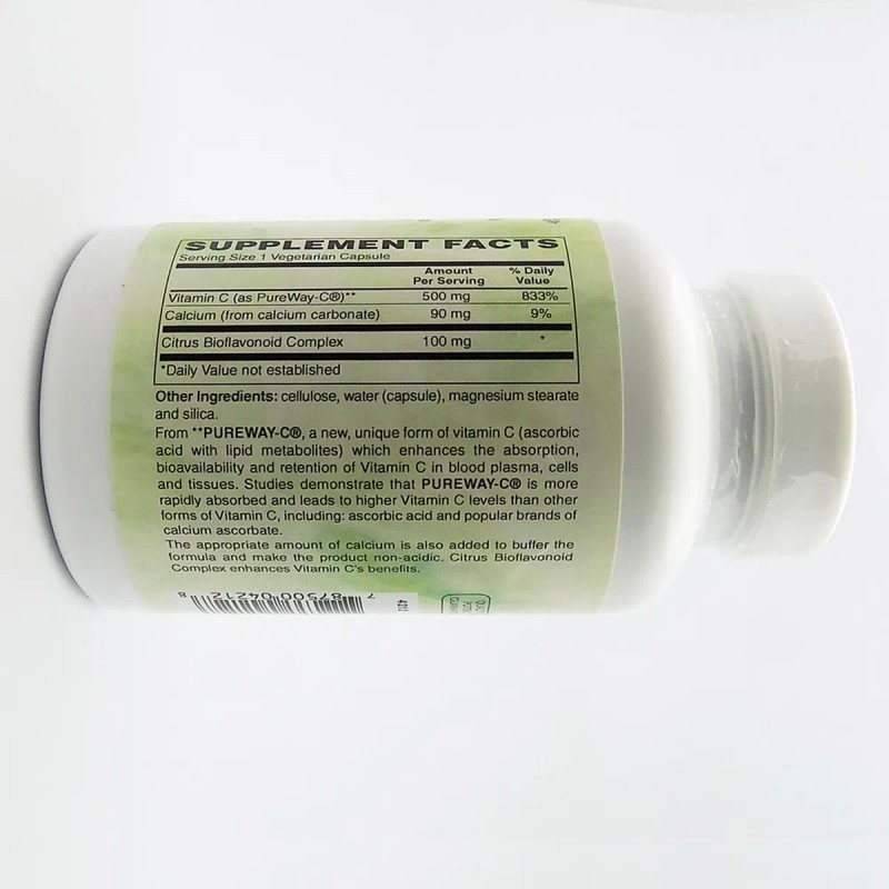 Pureway-c Vitamina C 500 Mg Con Bioflavonoides 120 Cápsulas