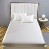 YASMENG Fitted Sheet 200 x 200 cm Satin White Plain