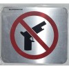 Buildingsigns.com NO Guns Symbol Sign - The Gallery LINE (Brush