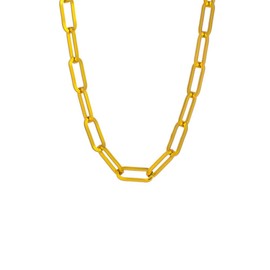 ALRNBY Paperclip Chain Necklace for Women Gifts for Christmas Chunky Gold Necklace Cuban Chain Link Non Tarnish (A)
