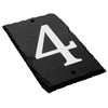 Number 4-14.5 x 9cm Natural Solid Slate House Number Plaque