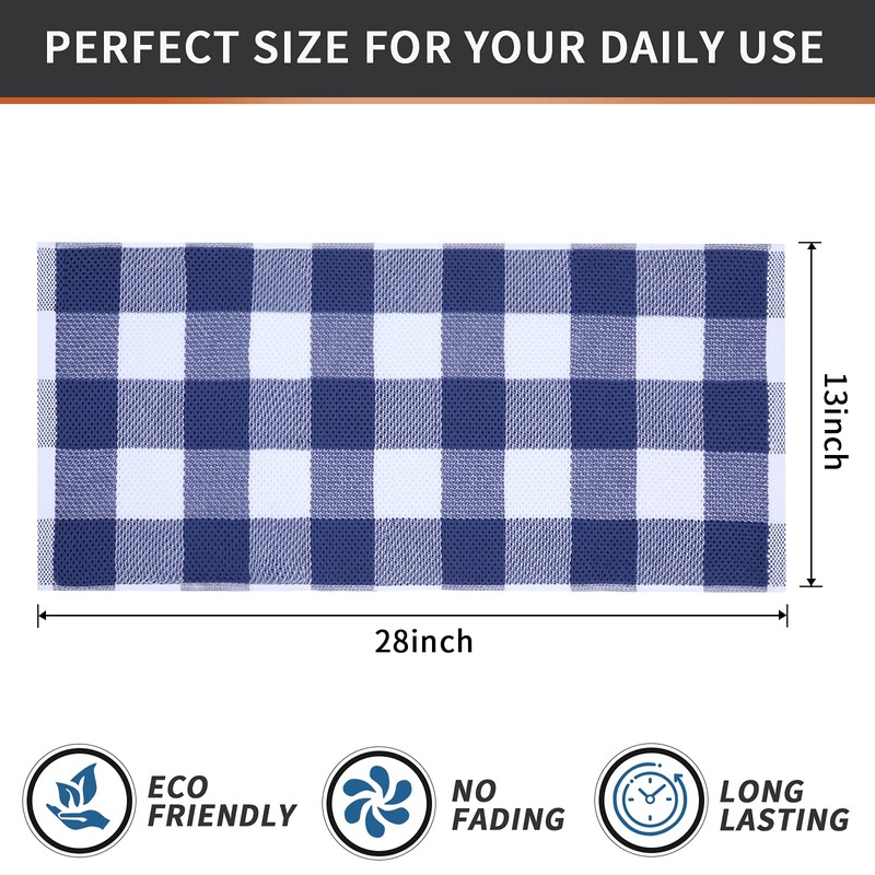 smiry 100% Cotton Kitchen Towels, 13" x 28", 4 Pack