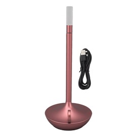 Cordless Table Lamp Innovative Candle Shape 3 Levels Brightness Dimmable Rechargeable LED Desk Lamp Rose Gold