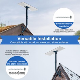 IZLTUV-Gen 3 Mount for Starlink, Heave Duty Adjustable 2-Way Roof Mounting Kit Compatible with V3 Starlink Standard Dish, Include Gen 3 Pipe Adapter