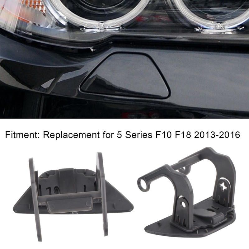 Front Bumper Headlight Washer Water Spray Cover 51117332684 Replacement for