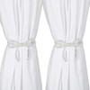 Elegant Magnetic Curtain Tiebacks 2 Pack White Tie Backs for