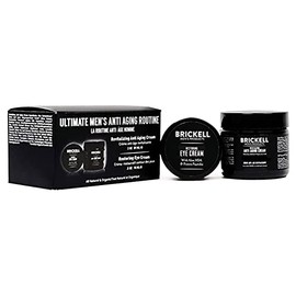 Brickell Men's Ultimate Anti Aging Routine - Nachtcreme & Augencreme gegen Falten und Augenringe - Anti Falten Creme gegen TrÃ¤nensÃ¤cke & geschwollene Augen - NatÃ¼rlich & organisch - ParfÃ¼miert